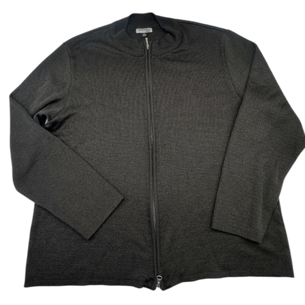 doc & amelia by cintas will woman’s zippered black sweater size large (A12)